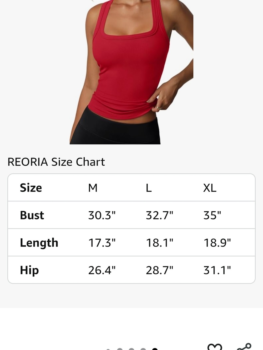 ReoRia Red Racerback Built In Bra Tank - Womens Ribbed Active Top Large - Picture 10 of 10